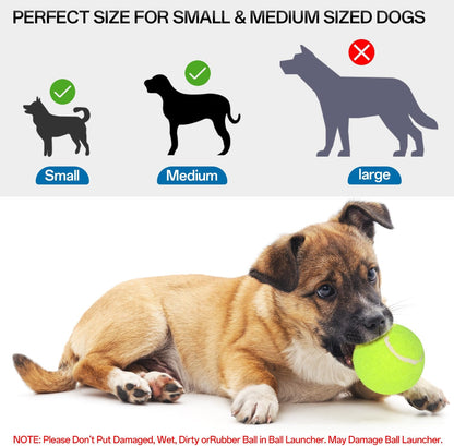 Automatic Ball Launcher for Dogs with 12 Pcs 2 Inch Tennis Balls,Thrower Distance 20-45Ft,Interacive Dog Toys for Indoor/Outdoor for Small or Medium Dogs (Blue)