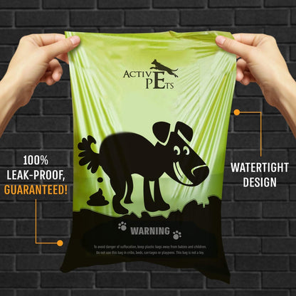 Extra Thick, Leak-Proof Dog Waste Bags - Lavender-Scented, Eco-Friendly, Easy-Tear, Strong Doggy Bags for Poop